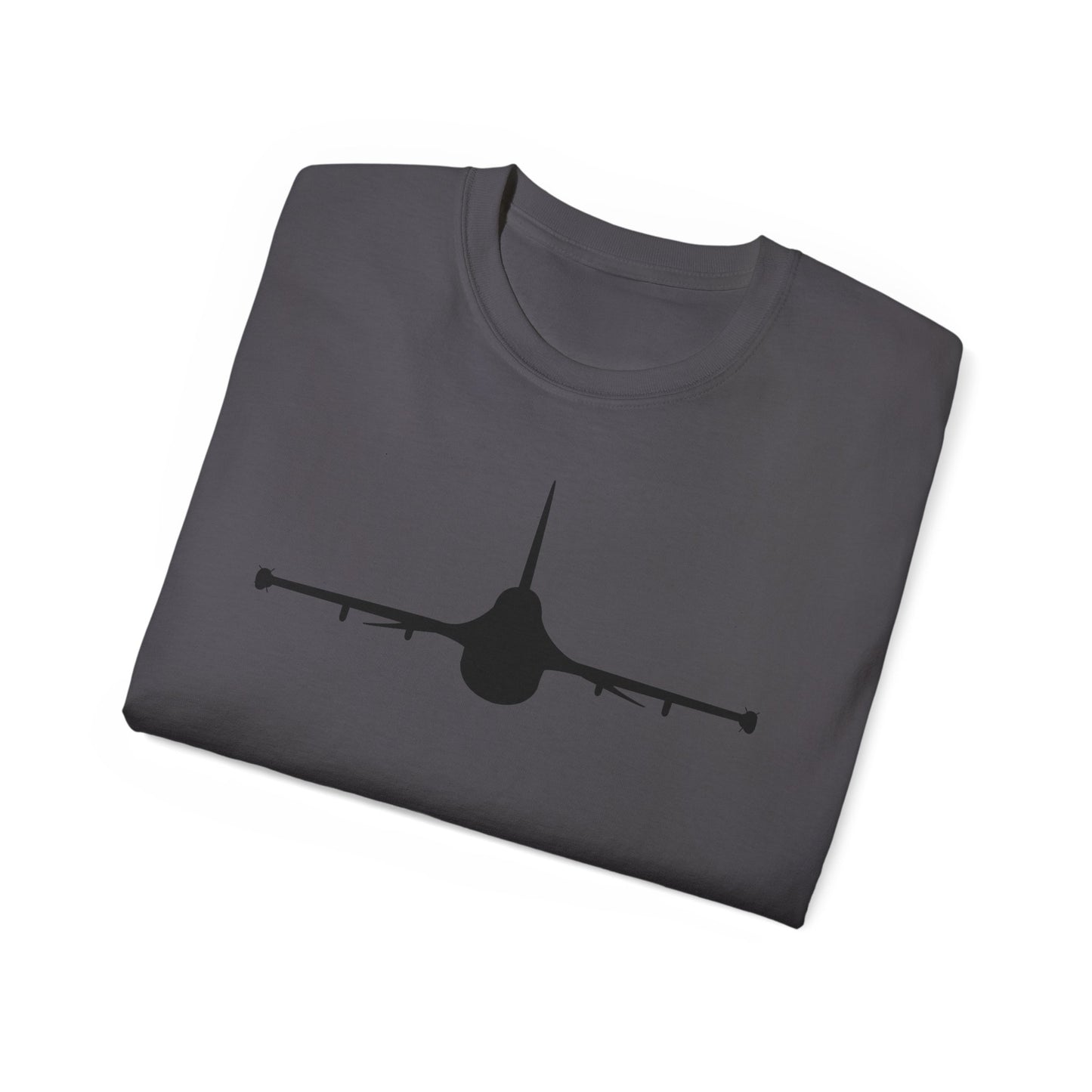 Unisex Ultra Cotton Tee - Aircraft - F-16 - Front - Silhouette wo Txt X 300
