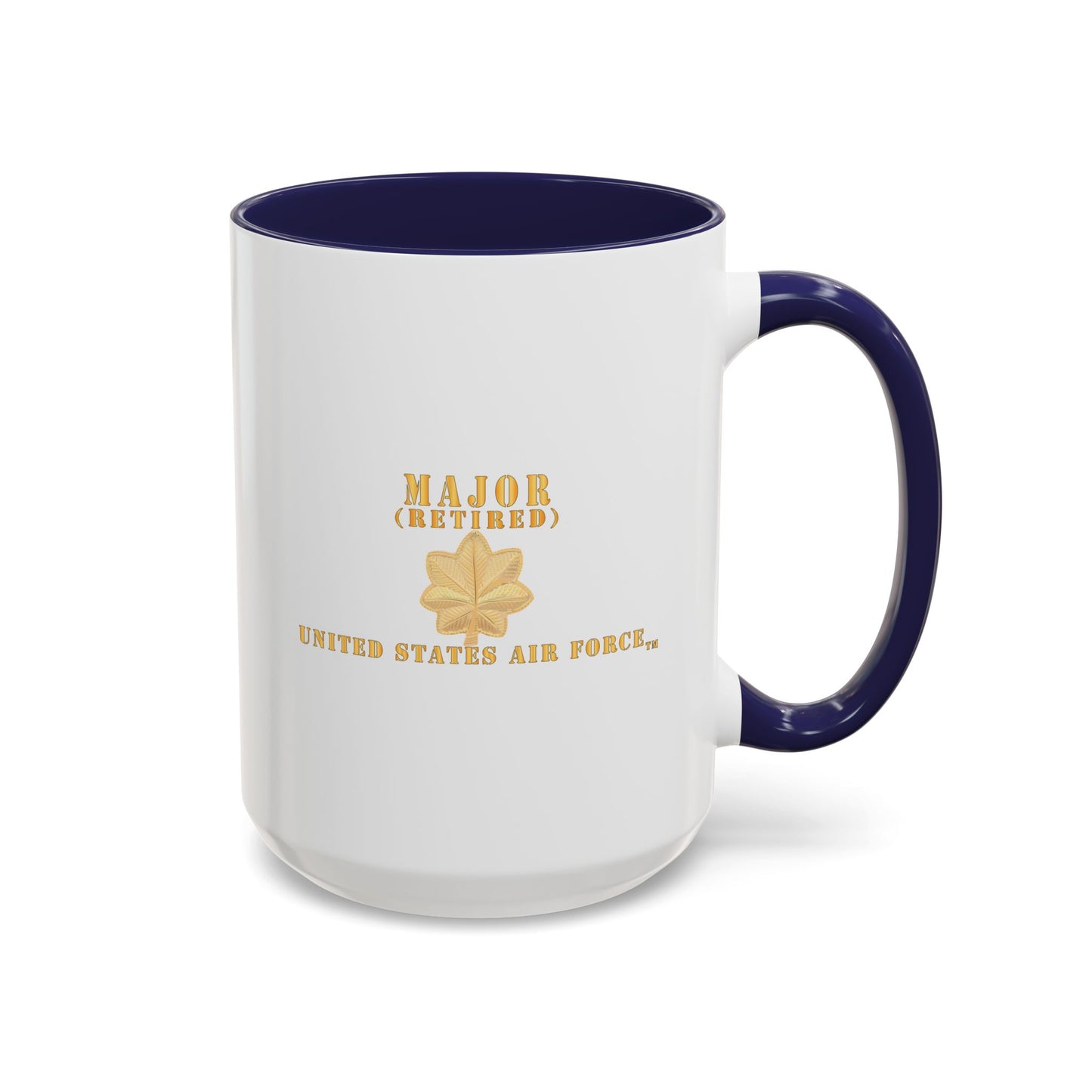 Accent Coffee Mug (11oz & 15oz) - USAF - Major - MAJ - Retired X 300