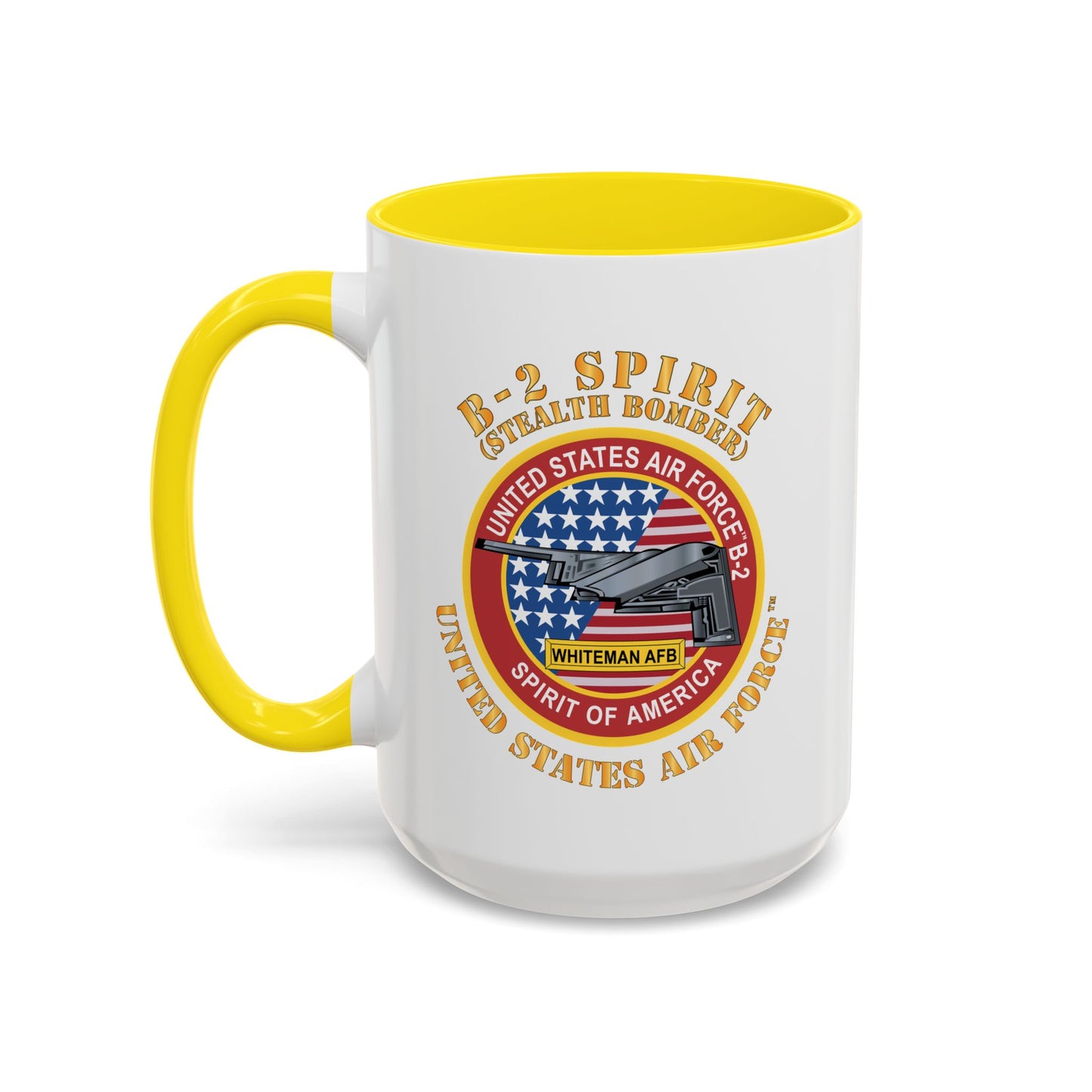 Accent Coffee Mug (11oz & 15oz) - USAF - B2 - Spirit - Stealth Bomber X 300