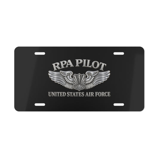 License Plate - USAF - RPA Pilot Badge - United States Air Force - 3D - Enhanced