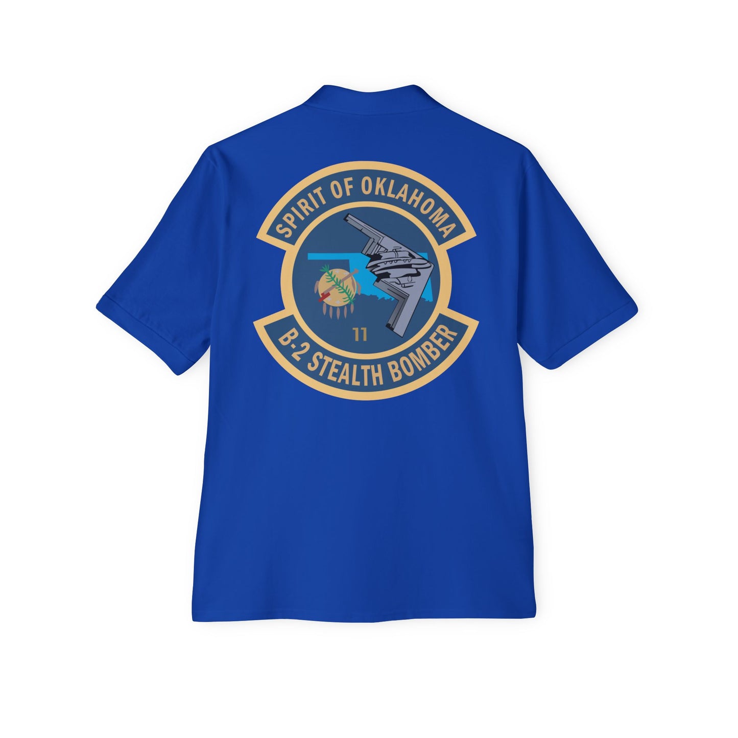 Men's Piqué Polo - USAF - B2 - Spirit of Oklahoma - Stealth Bomber wo txt X 300