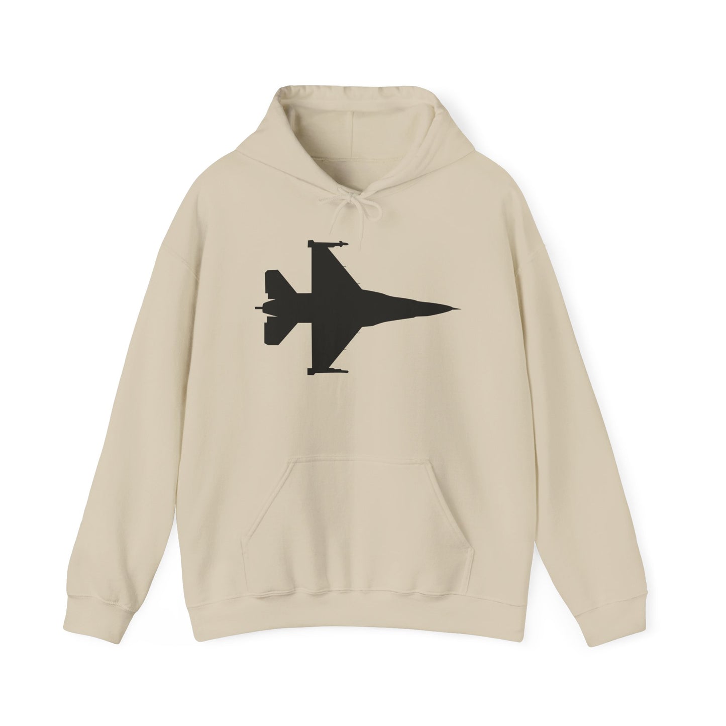 Unisex Heavy Blend Hooded Sweatshirt - Aircraft - F-16 -Top - Silhouette - wo Txt X 300