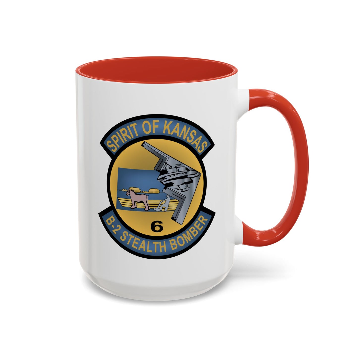 Accent Coffee Mug (11oz & 15oz) - USAF - B2 - Spirit of Kansas - Stealth Bomber wo txt X 300