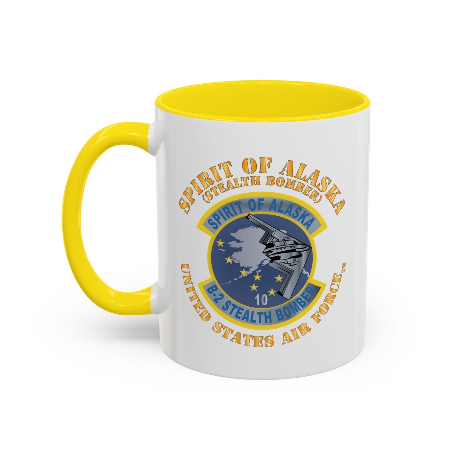 Accent Coffee Mug (11oz & 15oz) - USAF - B2 - Spirit of Alaska - Stealth Bomber X 300