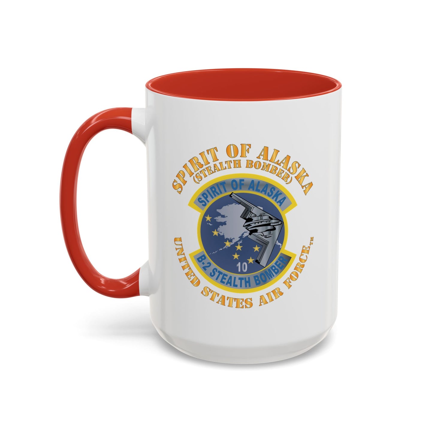 Accent Coffee Mug (11oz & 15oz) - USAF - B2 - Spirit of Alaska - Stealth Bomber X 300