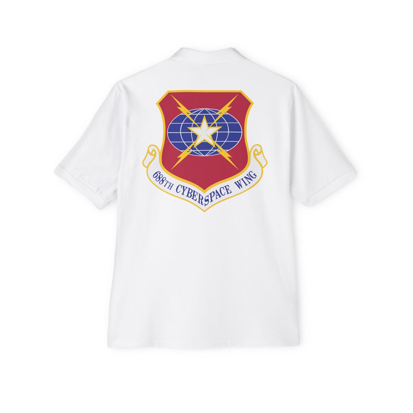Men's Piqué Polo - USAF - 688th Cyberspace Wing wo Txt X 300