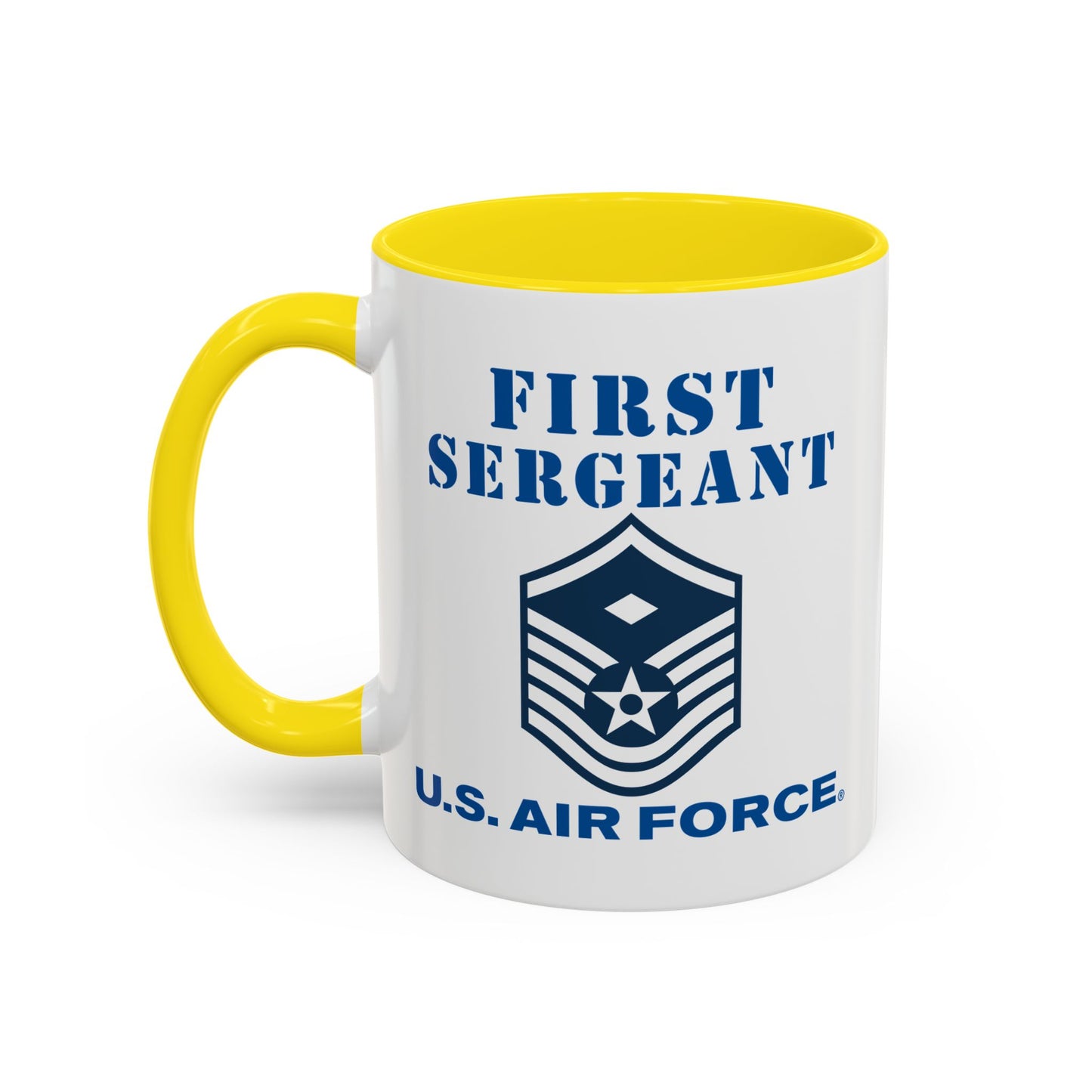 Accent Coffee Mug (11oz & 15oz) - USAF - First Sergeant (E7b) - 2020 - US Air Force w Text X 300