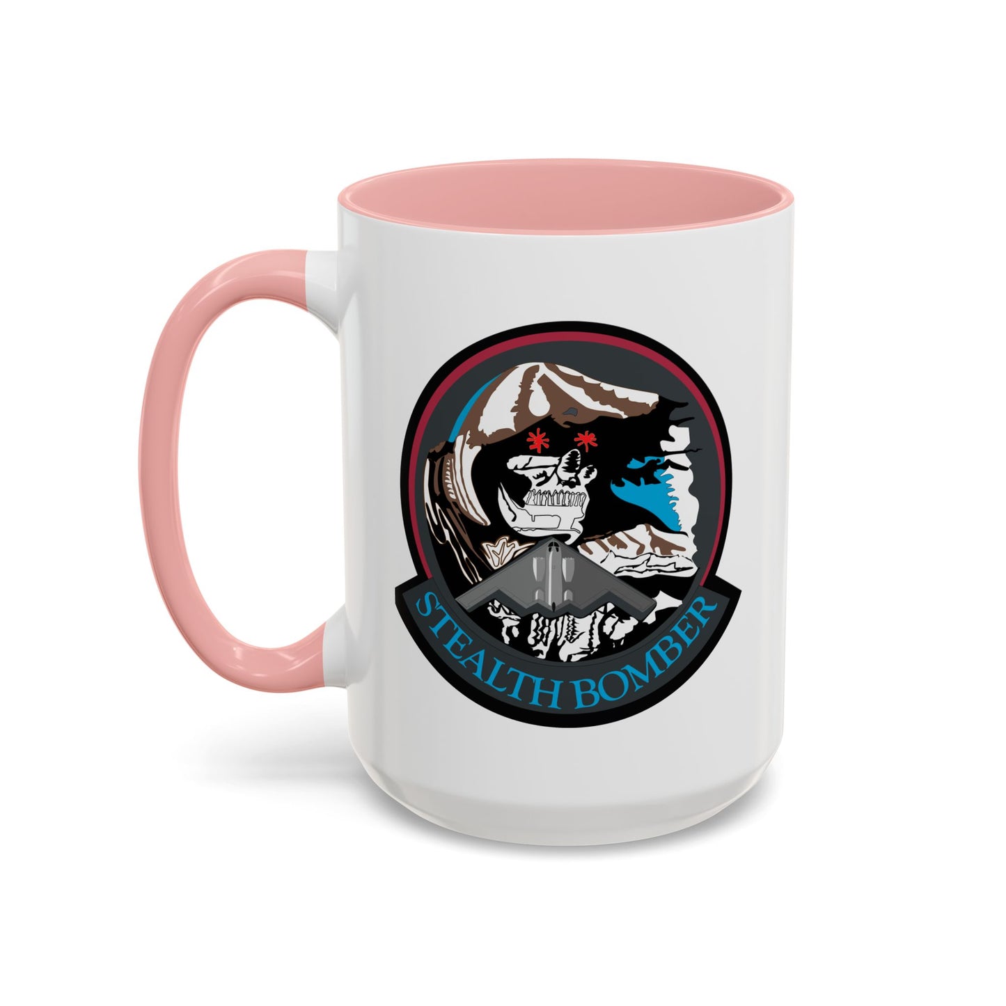 Accent Coffee Mug (11oz & 15oz) - USAF - B2 - Grim Reaper - Stealth Bomber wo txt X 300