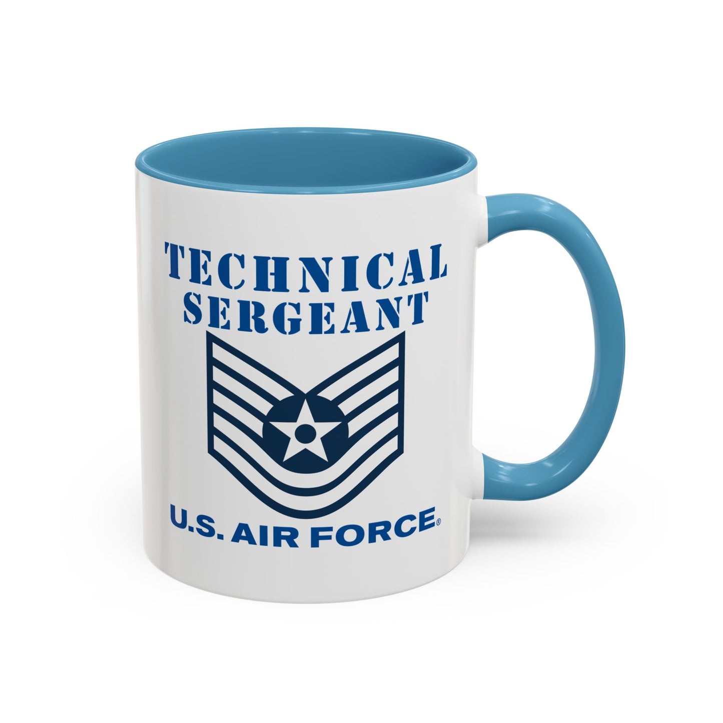 Accent Coffee Mug (11oz & 15oz) - USAF - Technical Sergeant (E6) - 2020 - US Air Force w Text X 300