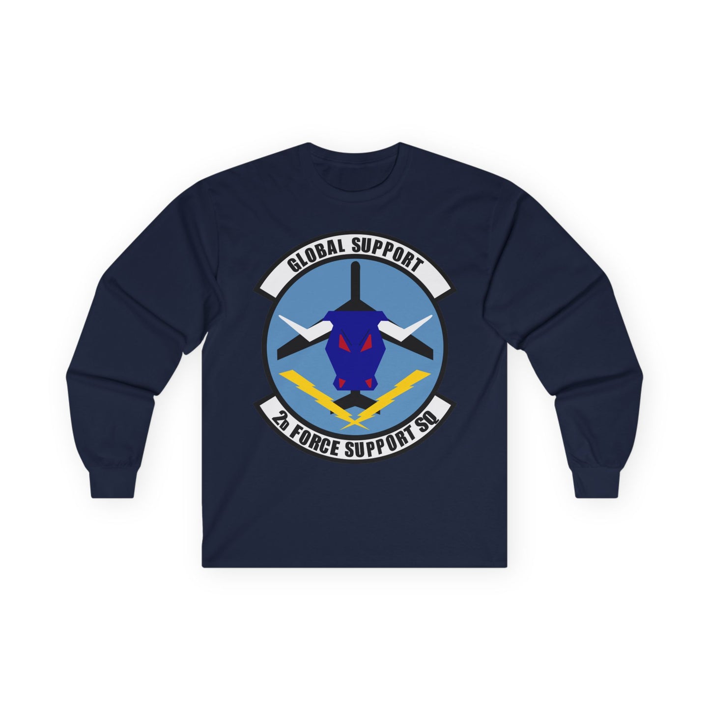 Unisex Ultra Cotton Long Sleeve Tee - USAF - 2d  Force Support Squadron wo txt