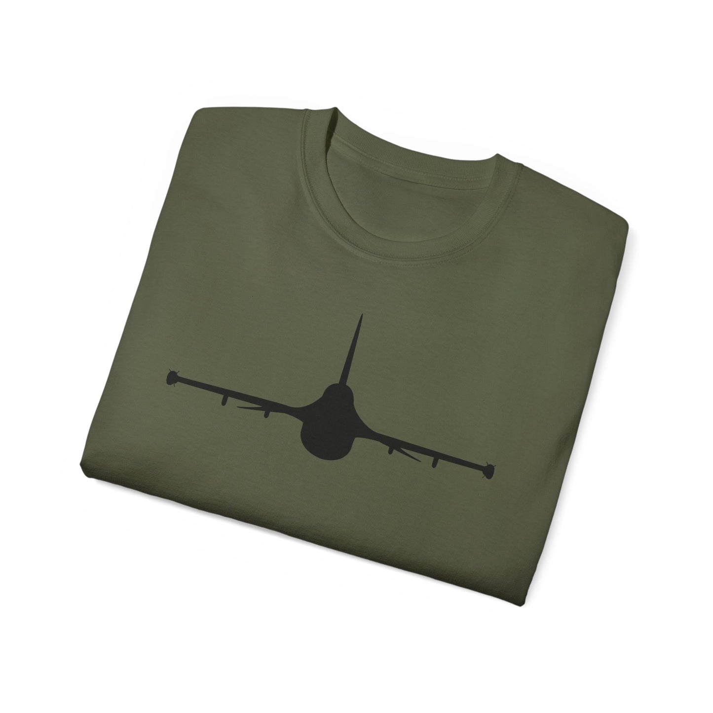 Unisex Ultra Cotton Tee - Aircraft - F-16 - Front - Silhouette wo Txt X 300