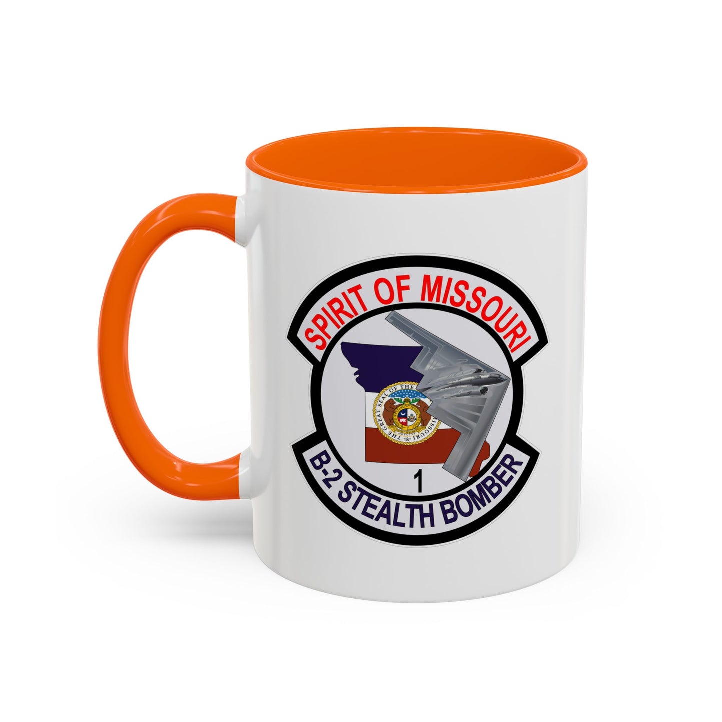 Accent Coffee Mug (11oz & 15oz) - USAF - B2 - Spirit of Missouri - Stealth Bomber wo Txt