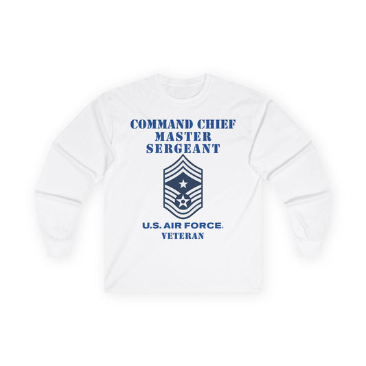 Unisex Ultra Cotton Long Sleeve Tee - USAF - Command Chief Master Sergeant (E9c) - 2020 - Veteran