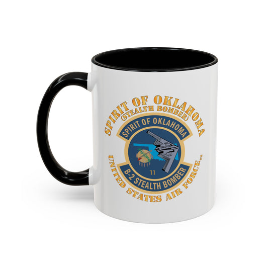 Accent Coffee Mug (11oz & 15oz) - USAF - B2 - Spirit of Oklahoma - Stealth Bomber X 300
