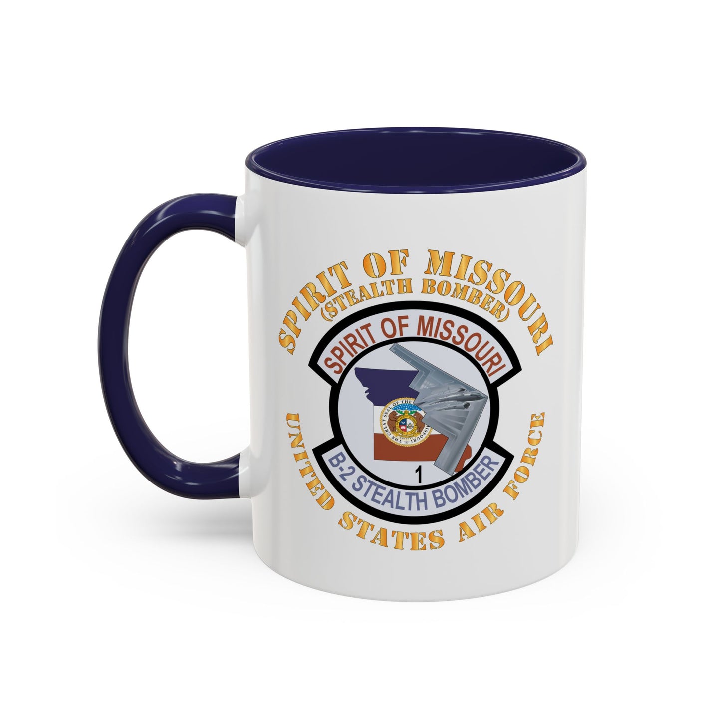 Accent Coffee Mug (11oz & 15oz) - USAF - B2 - Spirit of Missouri Stealth Bomber X 300