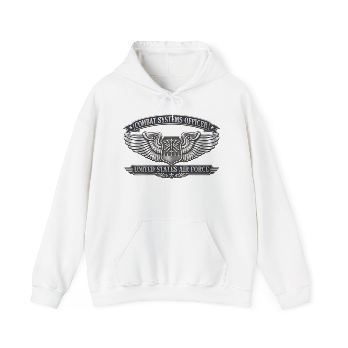 Unisex Heavy Blend Hooded Sweatshirt - USAF - Combat Systems Officer Badge - United States Air Force - 3D - Enhanced