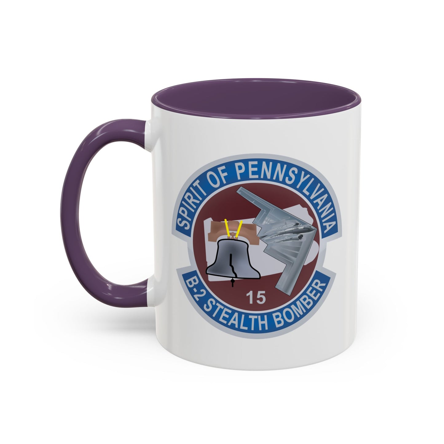 Accent Coffee Mug (11oz & 15oz) - USAF - B2 - Spirit of Pennsylvania Stealth Bomber wo Txt X 300