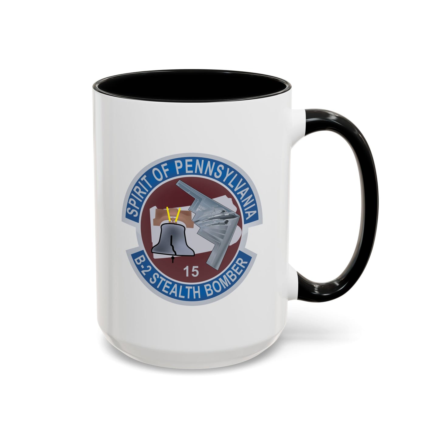 Accent Coffee Mug (11oz & 15oz) - USAF - B2 - Spirit of Pennsylvania Stealth Bomber wo Txt X 300