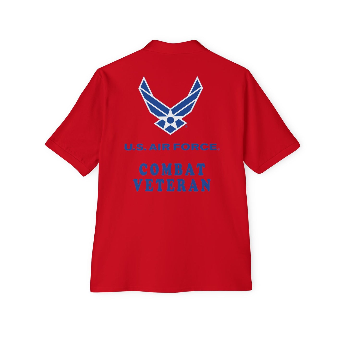 Men's Piqué Polo - USAF - Air Force - Combat Veteran X 300