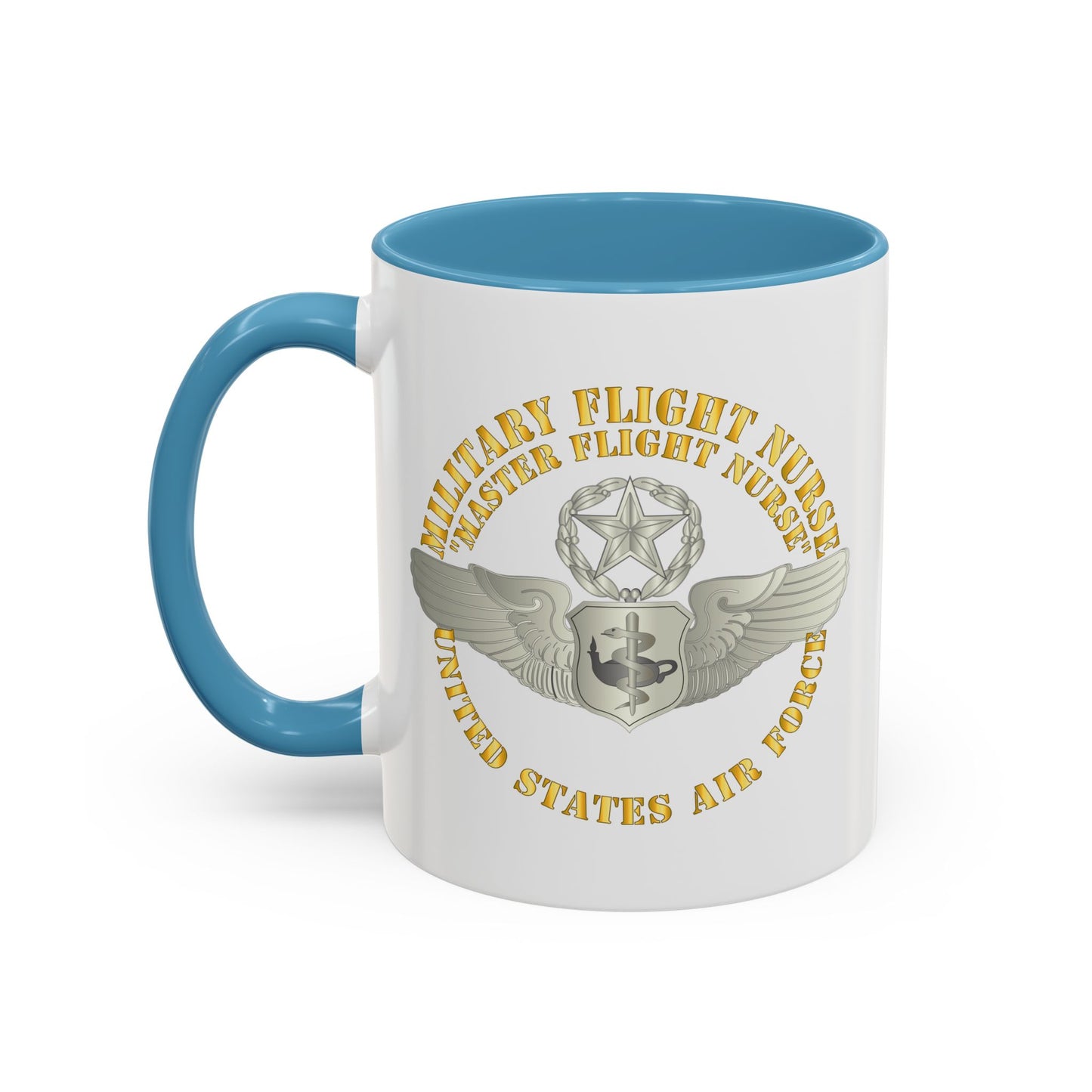 Accent Coffee Mug (11oz & 15oz) - USAF - Military Flight Nurse - Flight Nurse - Master