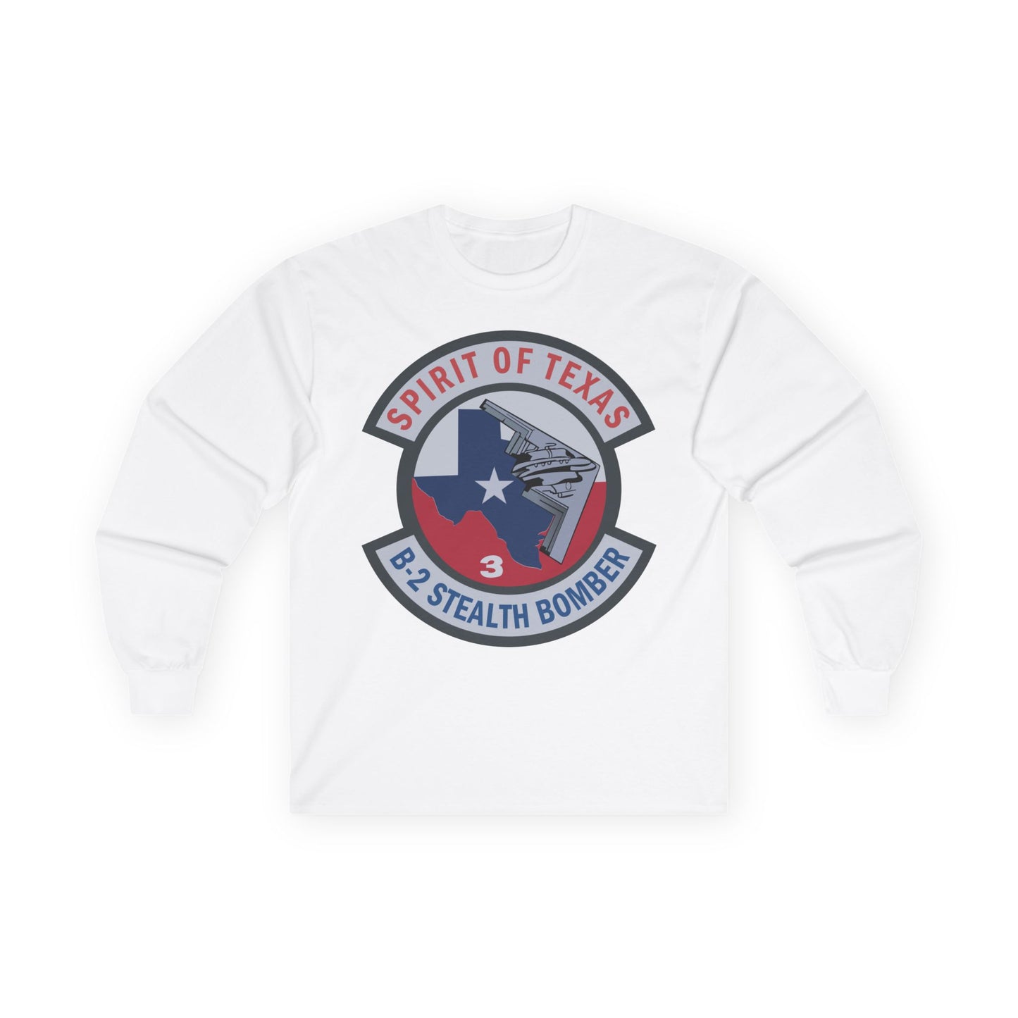 Unisex Ultra Cotton Long Sleeve Tee - USAF - B2 - Spirit of Texas - Stealth Bomber wo txt X 300