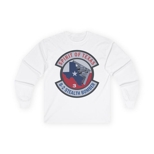 Unisex Ultra Cotton Long Sleeve Tee - USAF - B2 - Spirit of Texas - Stealth Bomber wo txt X 300