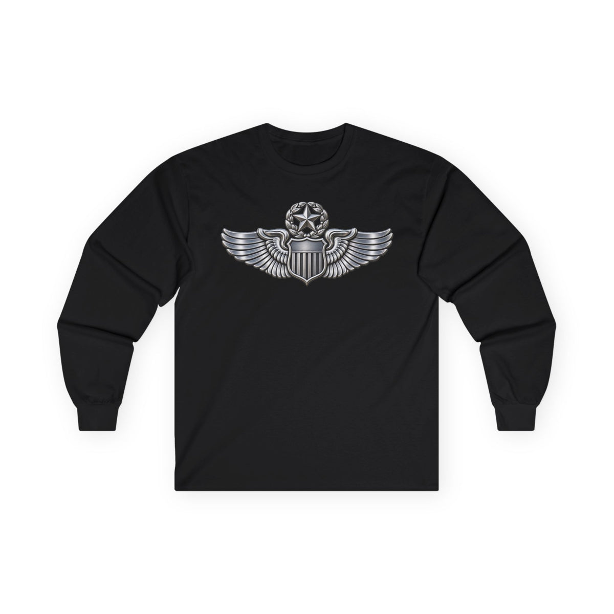 Unisex Ultra Cotton Long Sleeve Tee - USAF - Master Pilot Badge wo txt - 3D - Enhanced