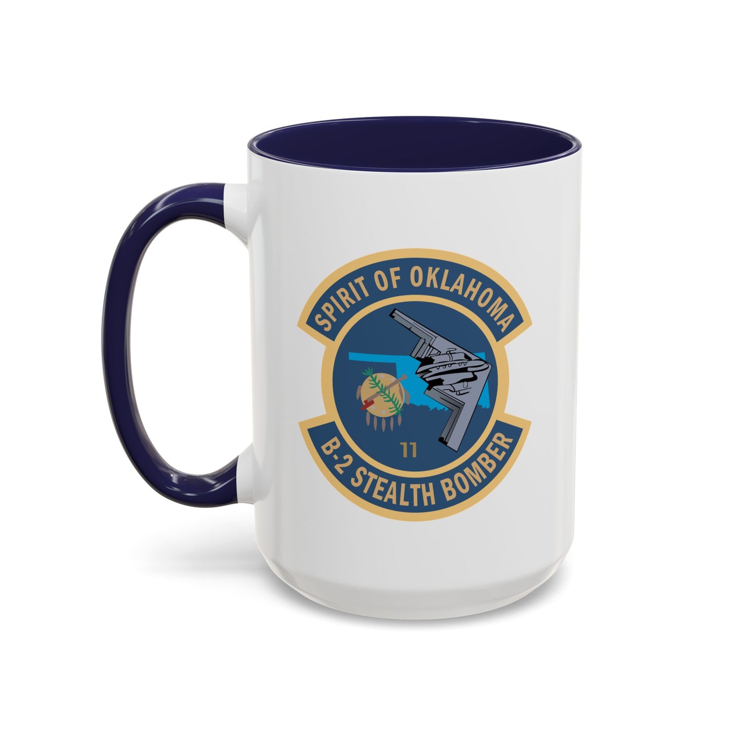 Accent Coffee Mug (11oz & 15oz) - USAF - B2 - Spirit of Oklahoma - Stealth Bomber wo txt X 300