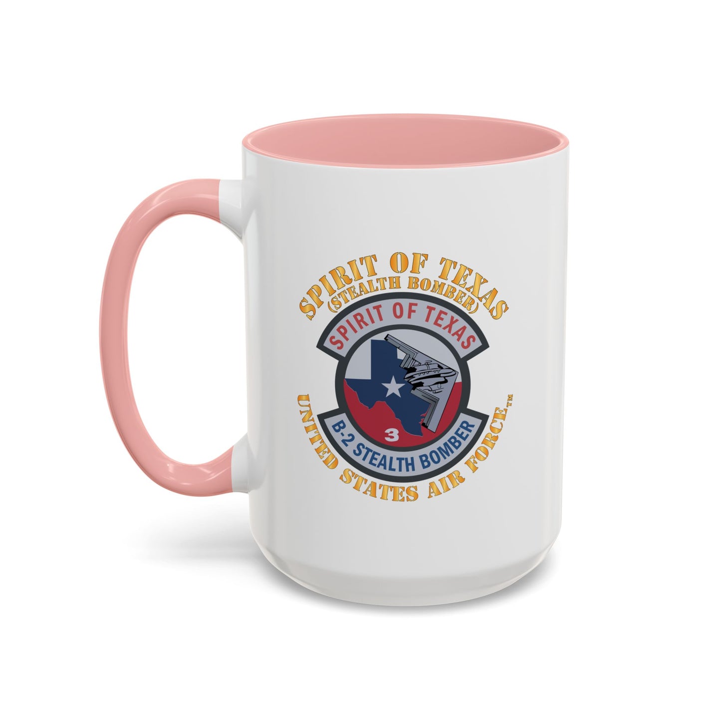 Accent Coffee Mug (11oz & 15oz) - USAF - B2 - Spirit of Texas - Stealth Bomber X 300