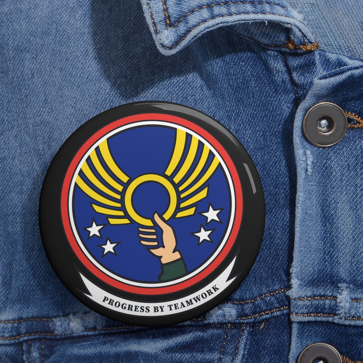 Custom Pin Button - USAF - 4th Civil Engineer Squadron wo txt X 300