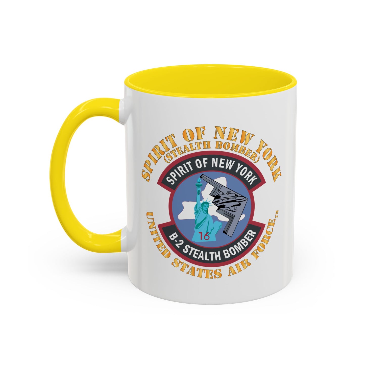 Accent Coffee Mug (11oz & 15oz) - USAF - B2 - Spirit of New York - Stealth Bomber X 300