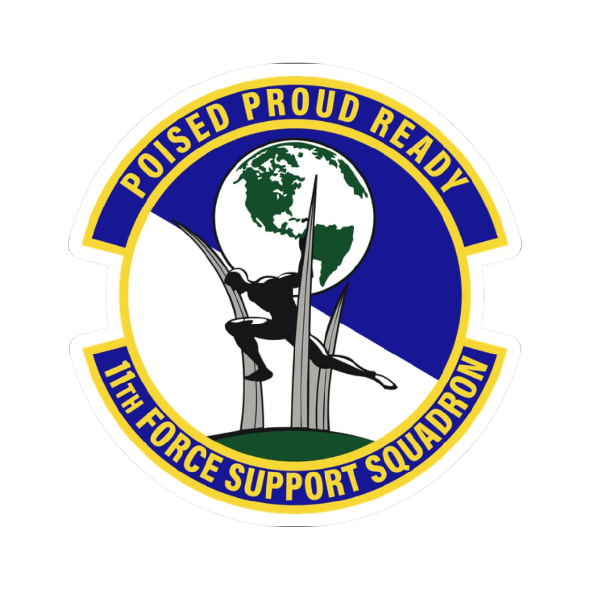 Kiss-Cut Stickers - USAF - 11th Force Support Squadron wo txt