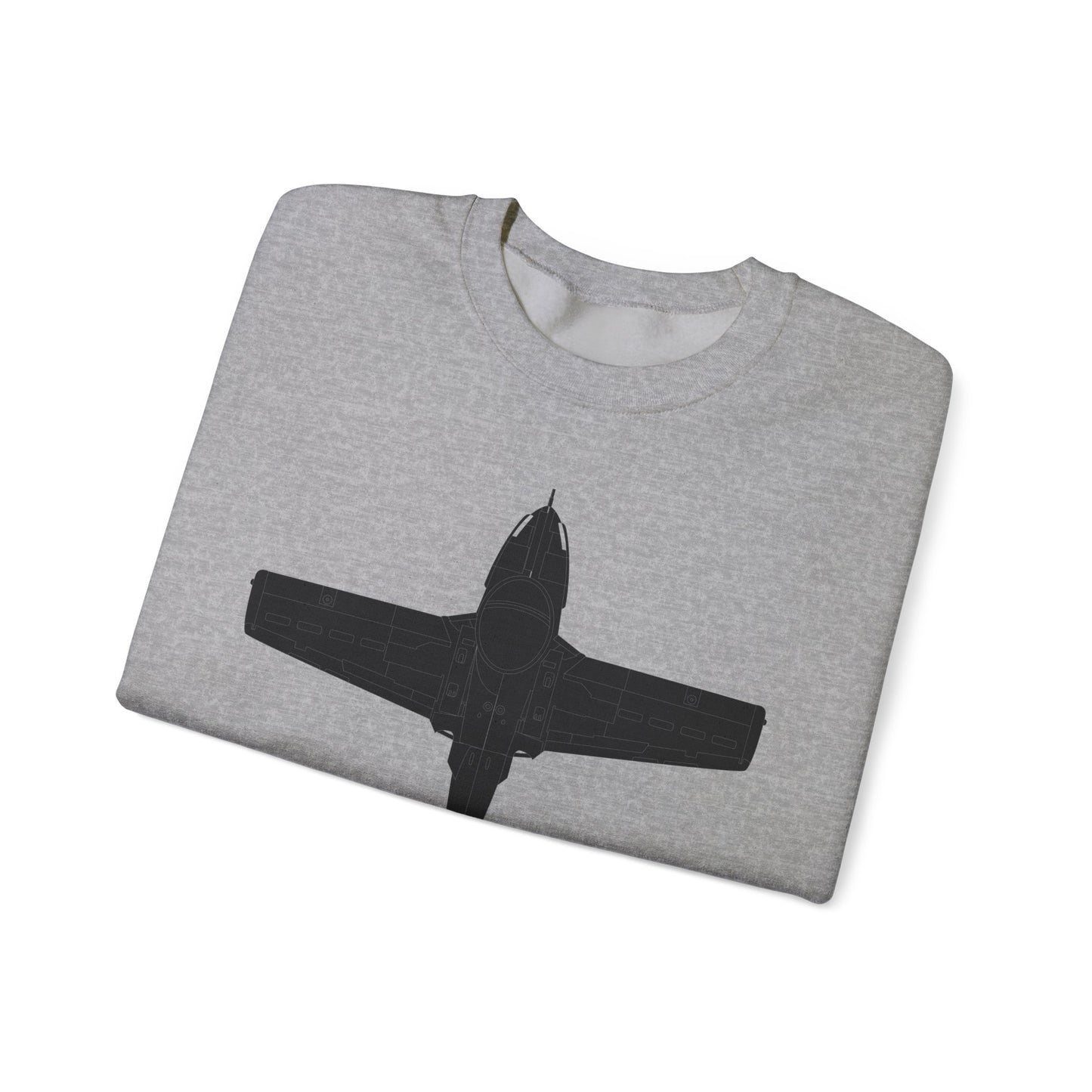 Crewneck Sweatshirt - Aircraft - T-37-Trainer - Top - Black - Metal X 300