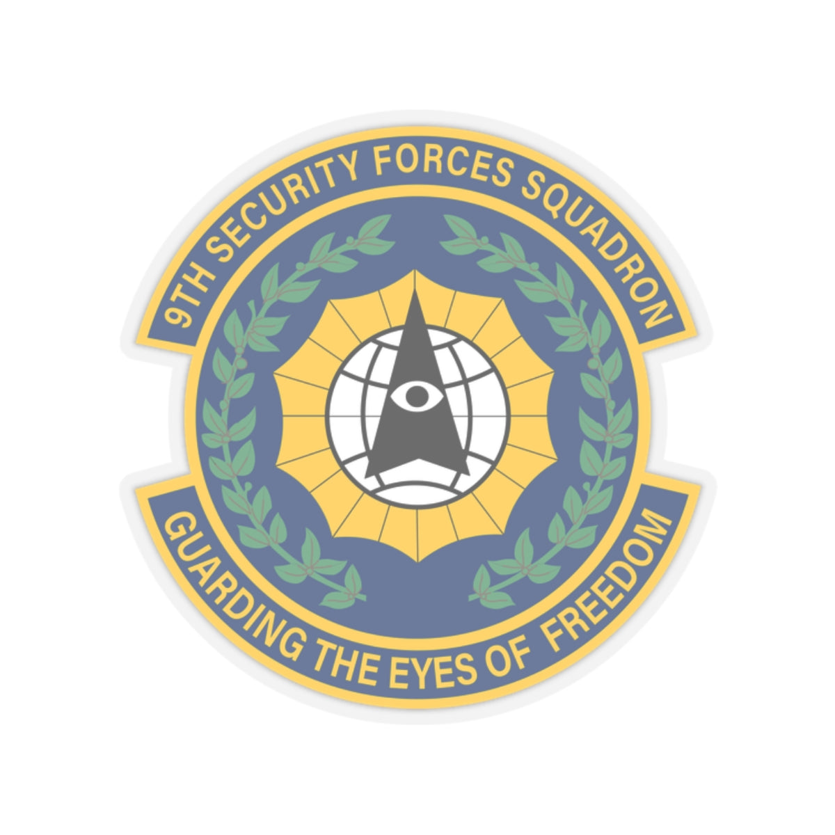 Kiss-Cut Stickers - USAF - 9th Security Forces Squadron wo txt X 300