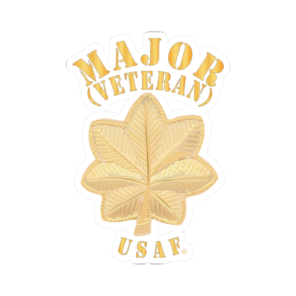 Kiss-Cut Stickers - USAF - Major - Veteran - USAF X 300