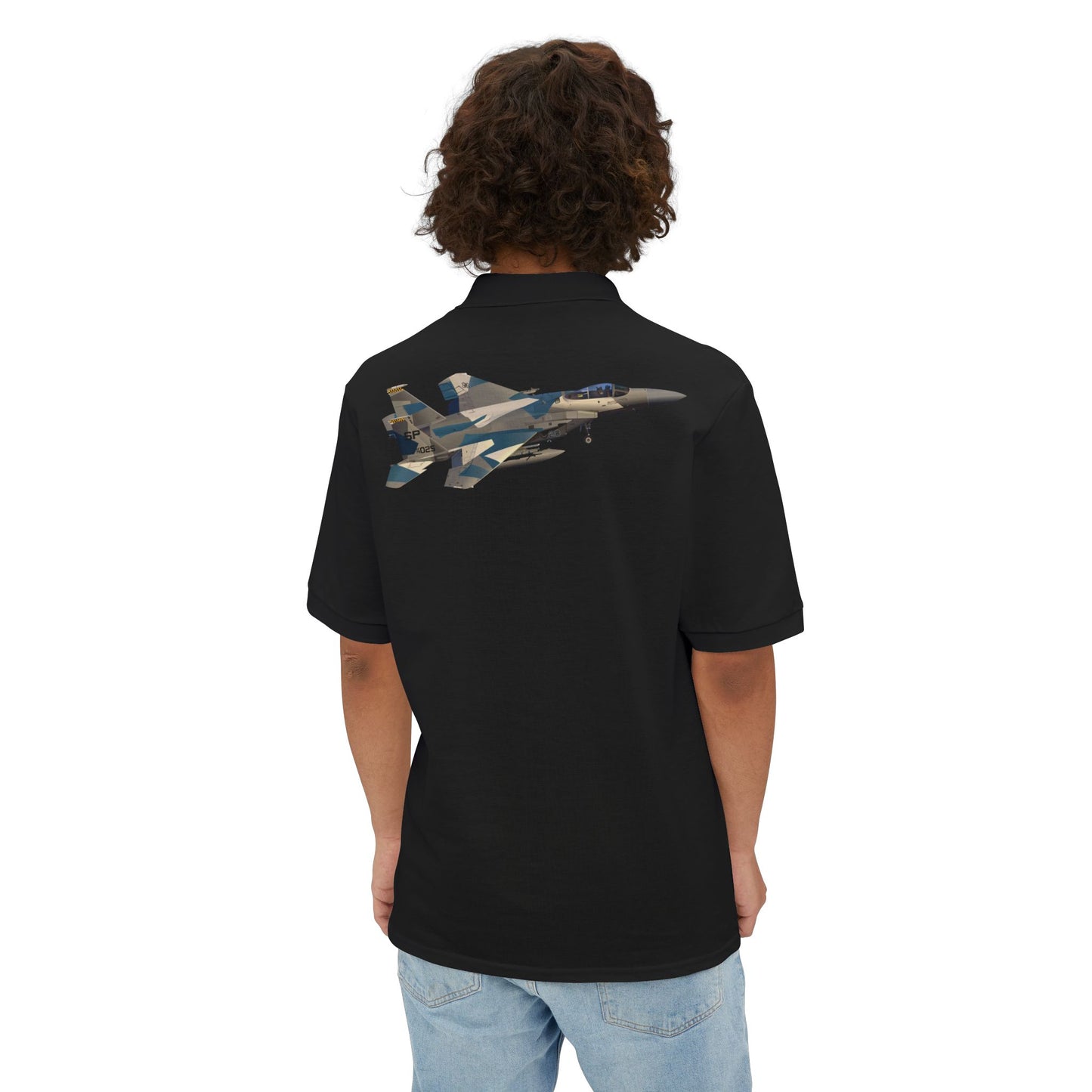 Men's Piqué Polo - USAF - F15 Eagle wo txt