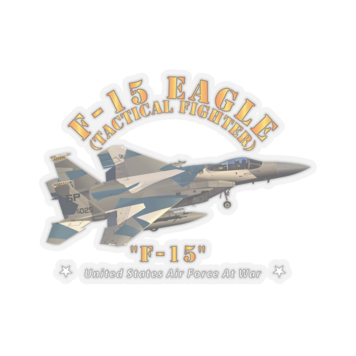 Kiss-Cut Stickers - USAF - F15 Eagle - F15