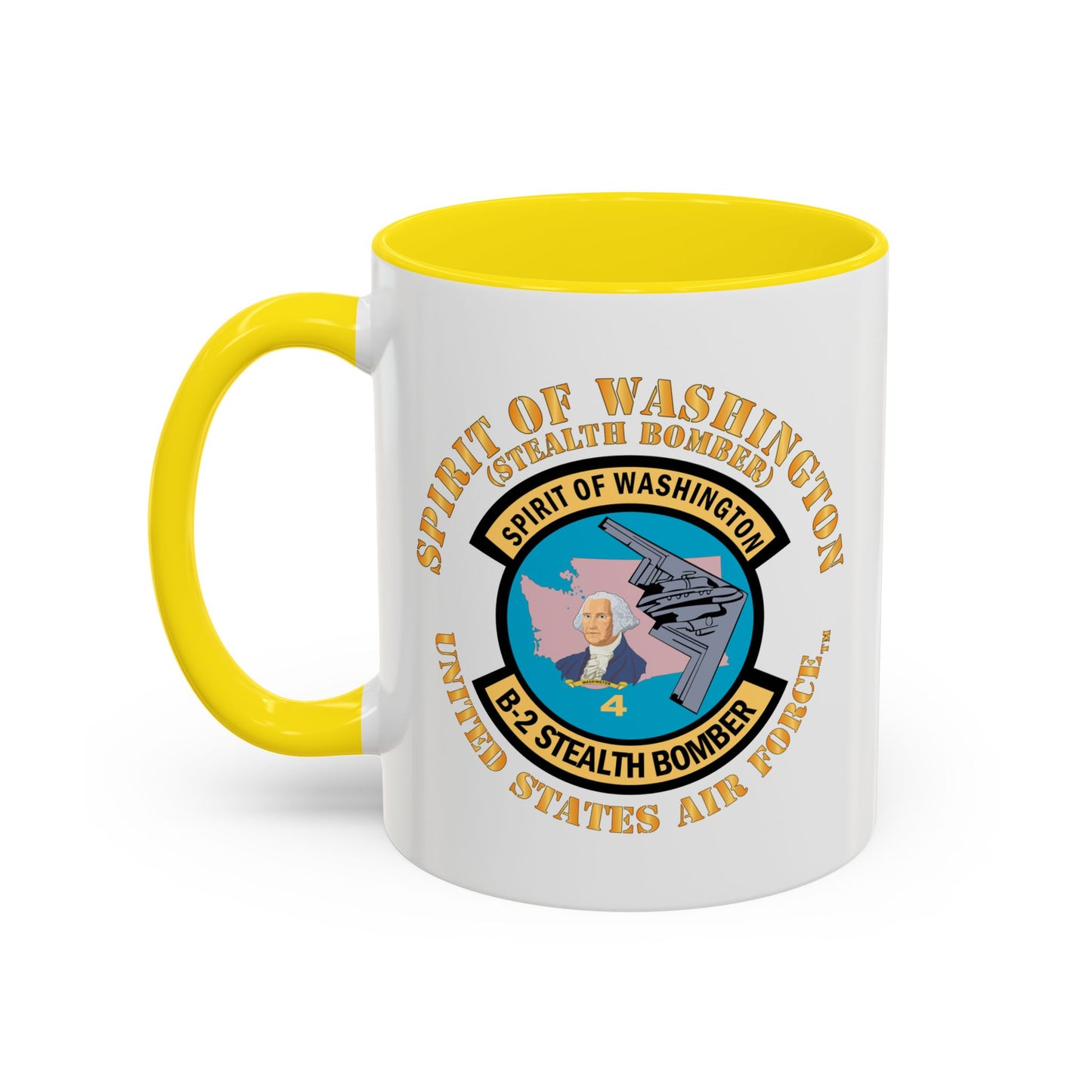 Accent Coffee Mug (11oz & 15oz) - USAF - B2 - Spirit of Washington - Stealth Bomber X 300