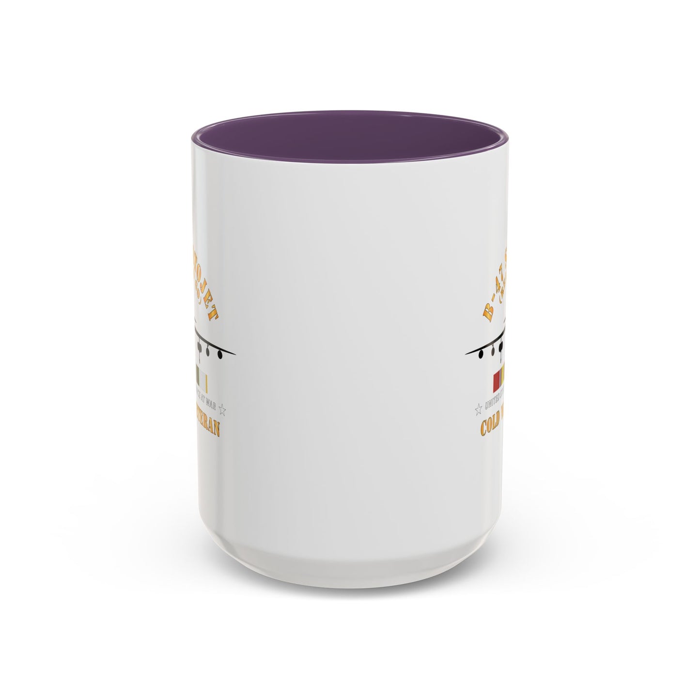 Accent Coffee Mug (11oz & 15oz) - USAF - B-47 Stratojet - Ready to Go - Silhouette - Cold War Veteran X 300