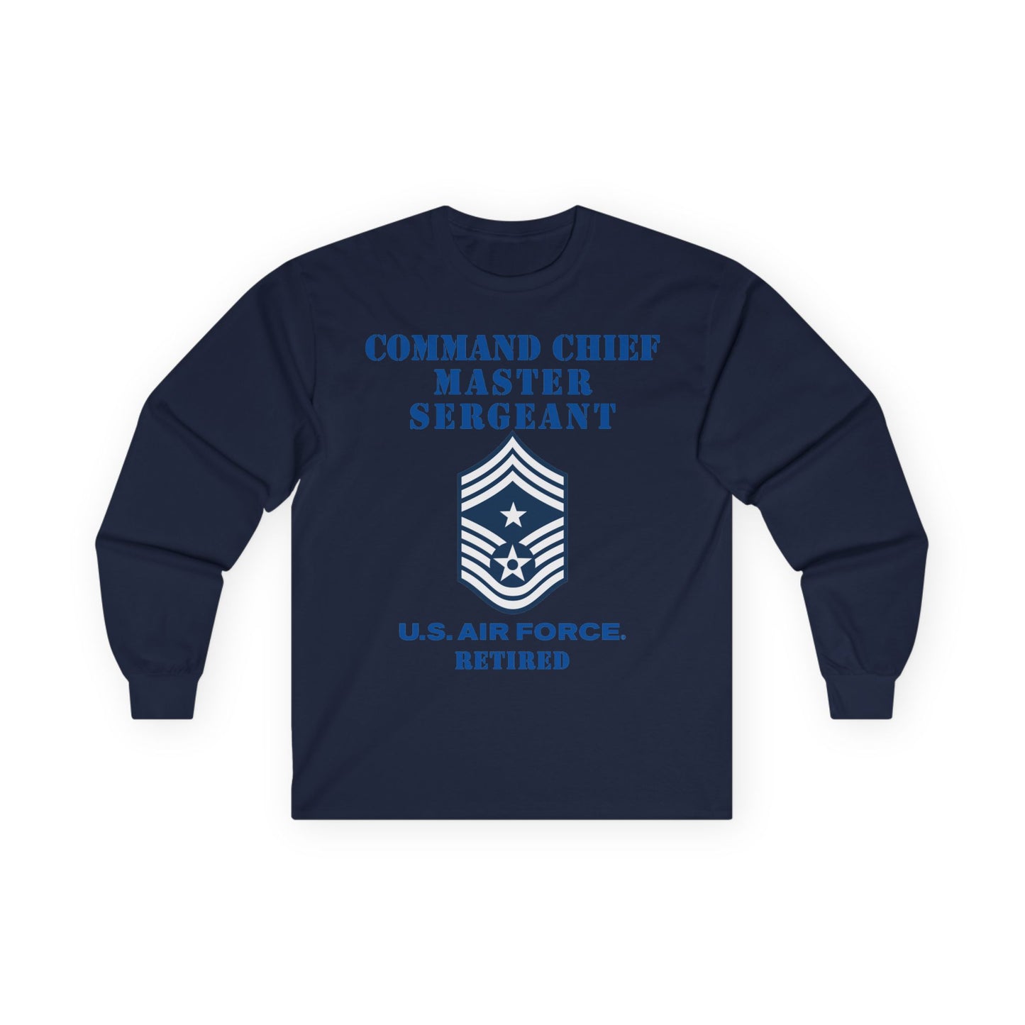 Unisex Ultra Cotton Long Sleeve Tee - USAF - Command Chief Master Sergeant (E9c) - 2020 - Retired