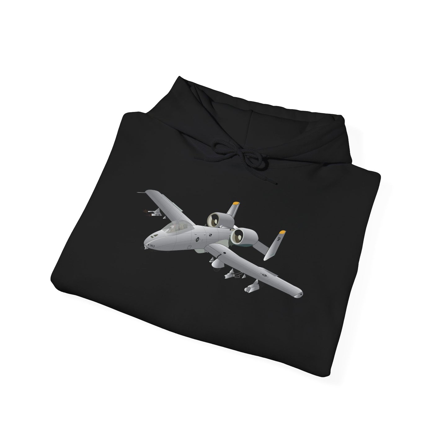 Unisex Heavy Blend Hooded Sweatshirt - Aircraft - A10 - Front - Top - Oblique X 300
