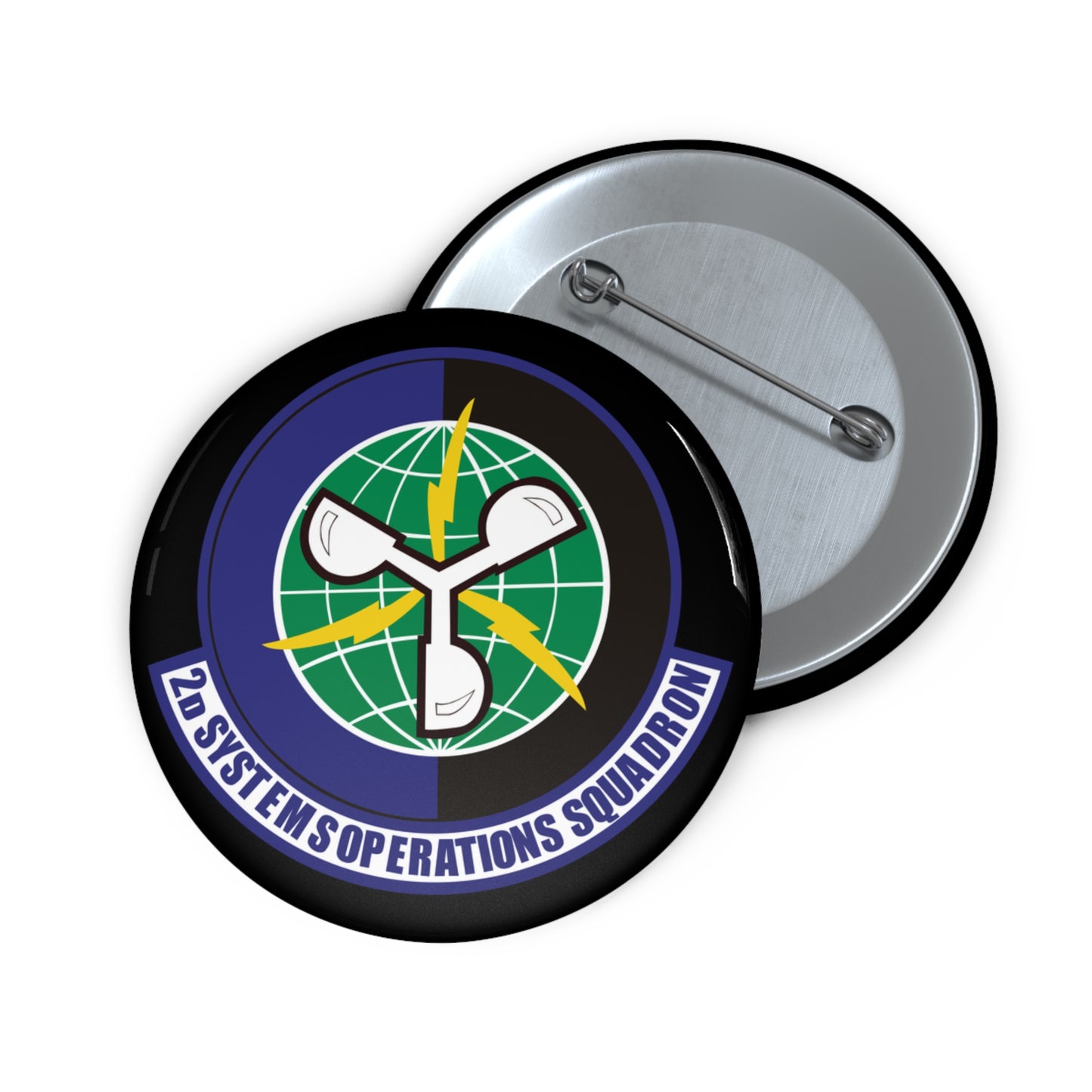 Custom Pin Button - USAF - 2d Systems Operations Squadron wo txt