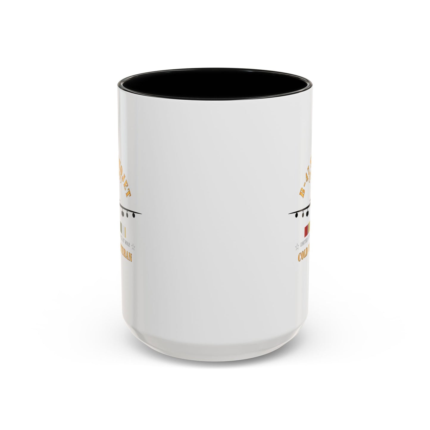 Accent Coffee Mug (11oz & 15oz) - USAF - B-47 Stratojet - In Flt - Silhouette - Cold War Veteran X 300