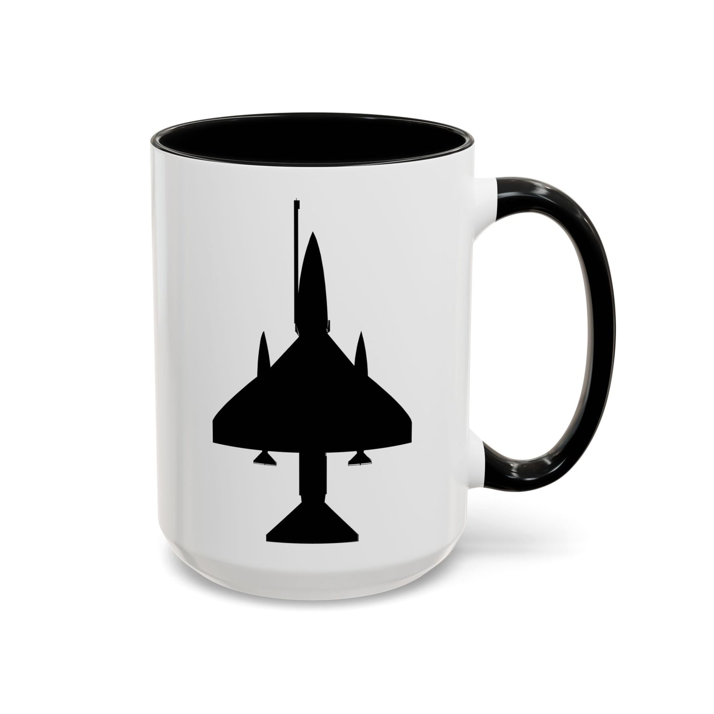 Accent Coffee Mug (11oz & 15oz) - Aircraft - A-4 SkyHawk - Top - Silhouette X 300