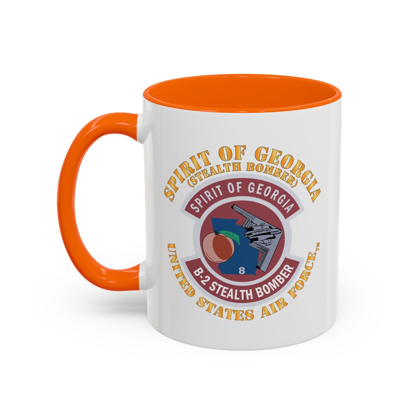 Accent Coffee Mug (11oz & 15oz) - USAF - B2 - Spirit of Georgia - Stealth Bomber X 300