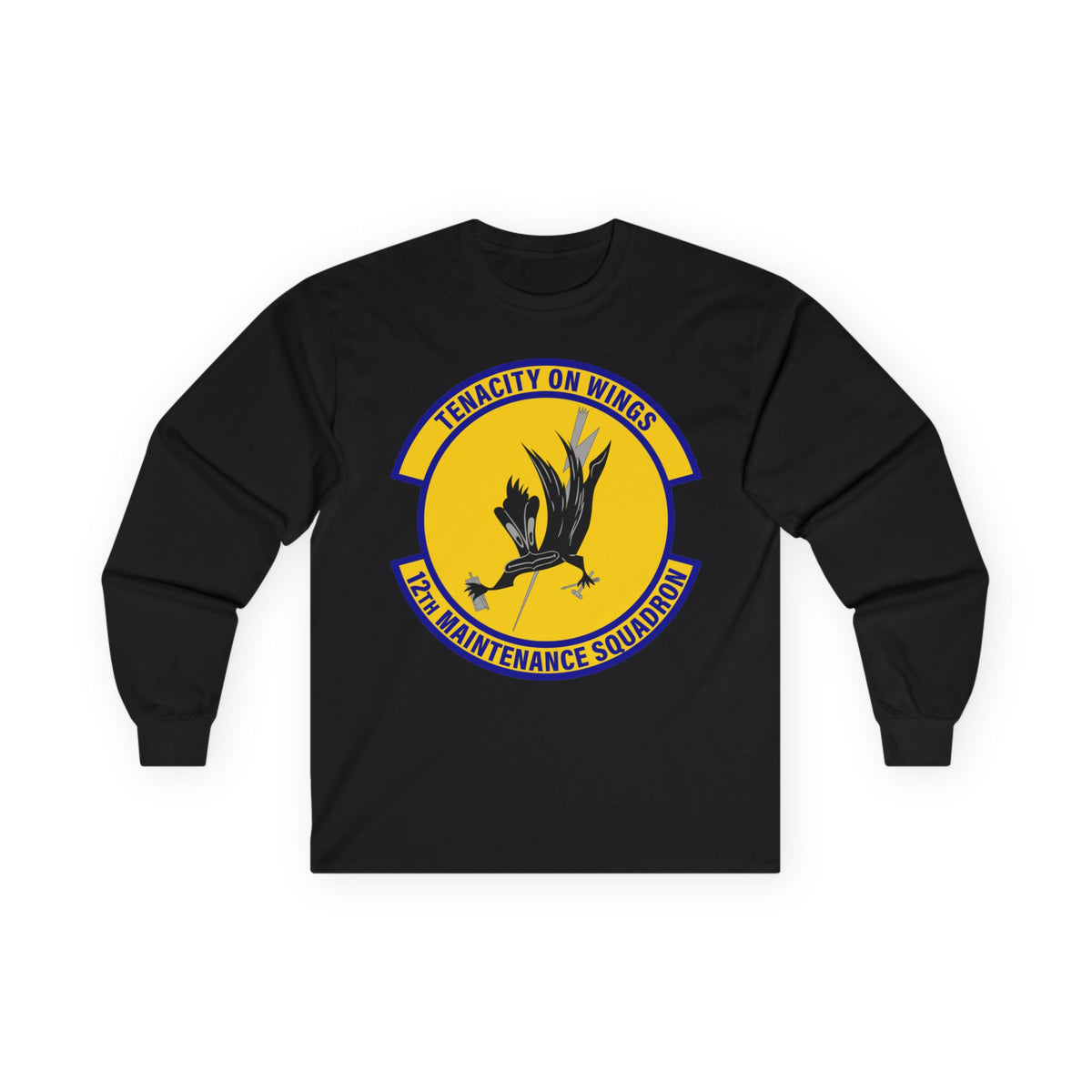 Unisex Ultra Cotton Long Sleeve Tee - USAF - 12th Maintenance Sq wo txt