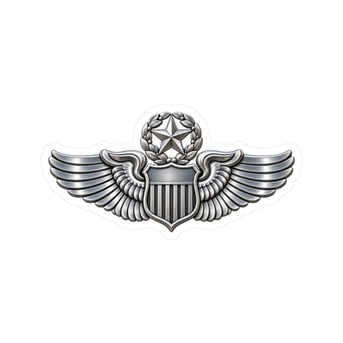 Kiss-Cut Stickers - USAF - Master Pilot Badge wo txt - 3D - Enhanced
