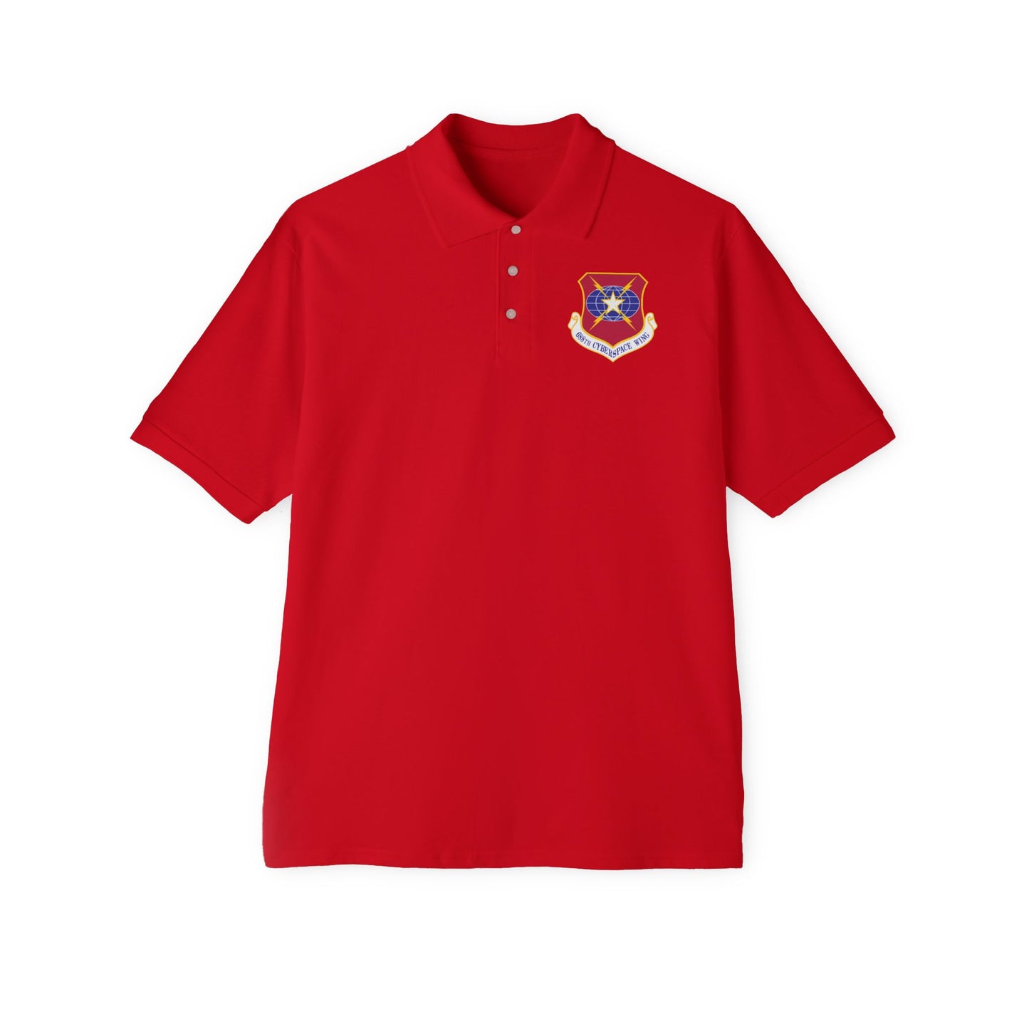 Men's Piqué Polo - USAF - 688th Cyberspace Wing wo Txt X 300