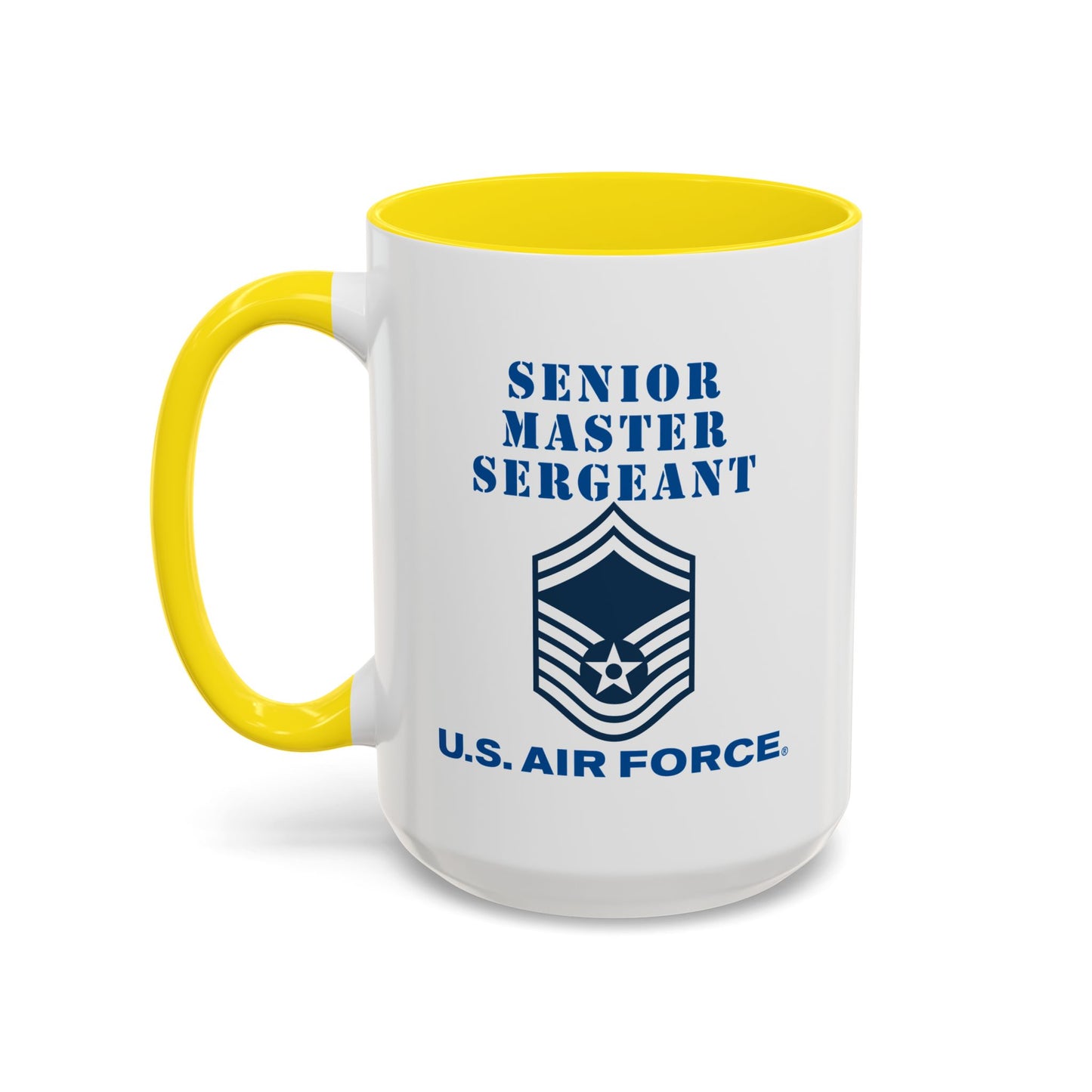 Accent Coffee Mug (11oz & 15oz) - USAF - Senior Master Sergeant (E8a) - 2020 - US Air Force w Text X 300