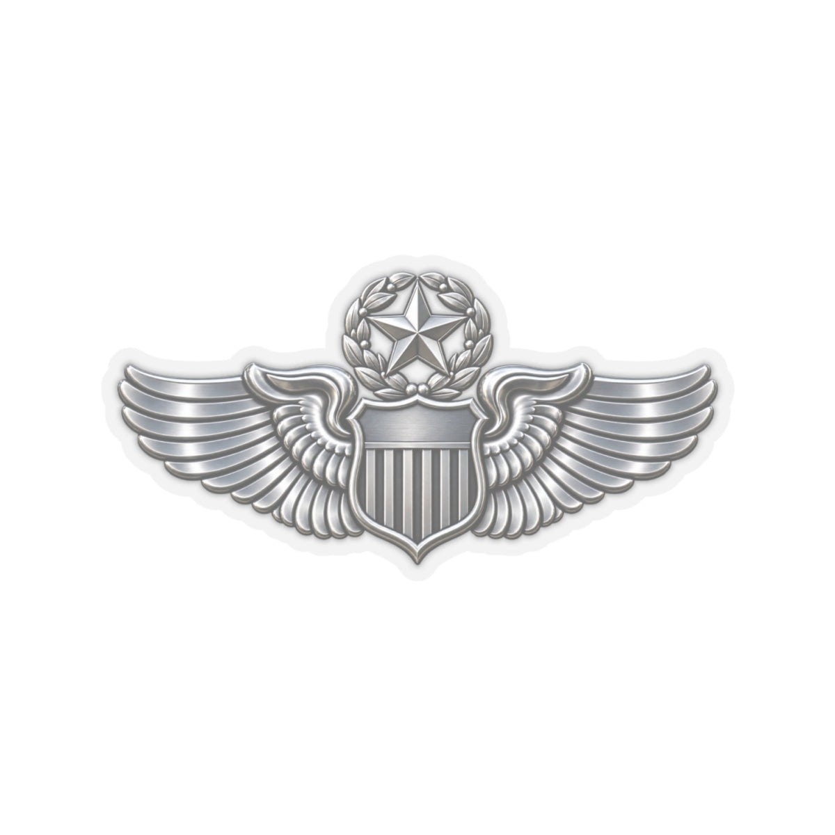 Kiss-Cut Stickers - USAF - Master Pilot Badge wo txt - 3D - Enhanced